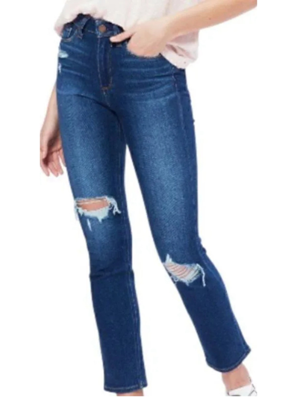 Paige Denim Hoxton Slim Destructed Ankle Jean 32